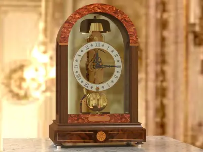 Franz Hermle Skeleton 791-801 Classic Skeleton Table Clock  3D model