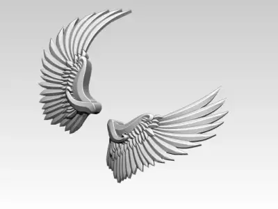 Bird Angel Wing Modern Art Jewel 3D print model