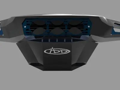 Front and Rear Bomber Bumper for Dodge Ram 3D model
