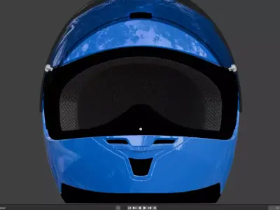 Motorcycle Helmet  Low-poly 3D model