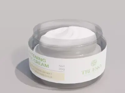 Jar with Cream Low-poly 3D model