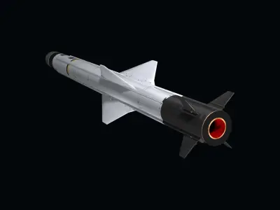 Exocet MM40 Block 2 Low-poly 3D model