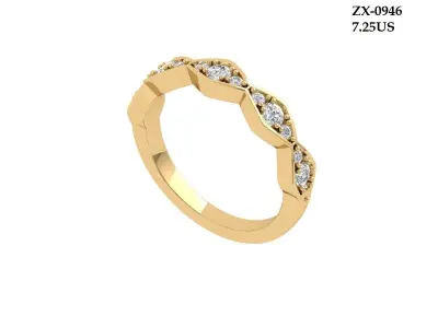 Wedding band 3D print model 2