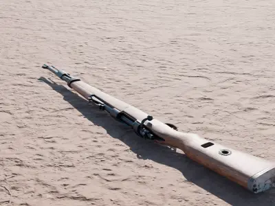Kar98k WWII Sniper Rifle Game Ready Low-poly 3D model