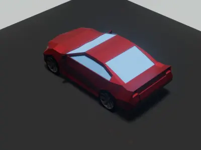 common car Low-poly 3D model