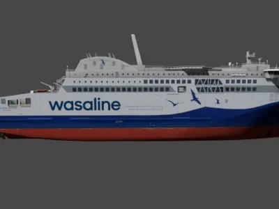 Aurora Botnia RO-PAX Low-poly 3D model