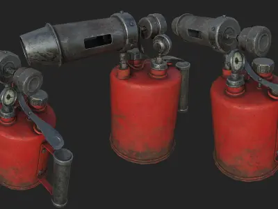 Old Blowtorch PBR Low-poly 3D model