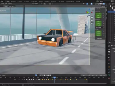Car Animation  Free 3D model