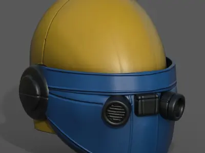 Helmet scifi military combat 3d model low poly  Low-poly 3D model buy