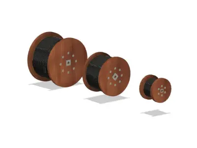 Model Railway - Cable Drums with and without Cable 3D print model