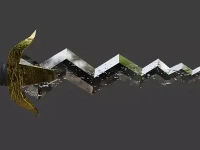 2 Fantasy Dagger Low-poly 3D model