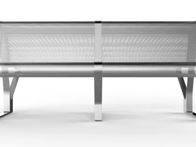 Waiting Room Seat V2 Double 2 Big Seats 3D model