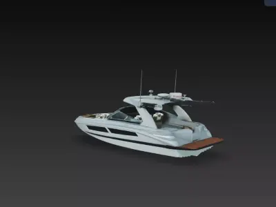 Luxury Yacht Boat Model Modern Speed Boat 3D Print STL 3D print model