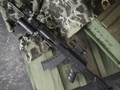 Kalashnikov AK 12 rifle 3D model