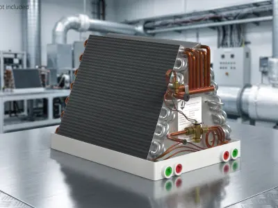 ADP HVAC Evaporator Coil Assembly Multicolor 3D model