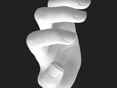 Grasping Hand STL - Flat Back Desk Holder 3D Printable  3D print model