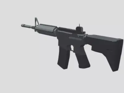 m416 low poly Free 3D model