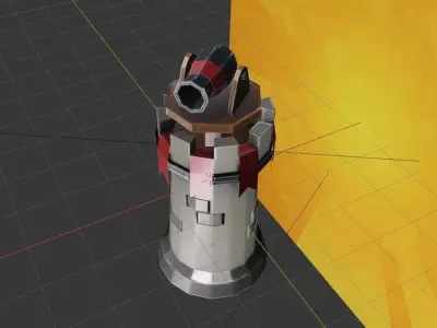 Stylized Tower Low-poly 3D model