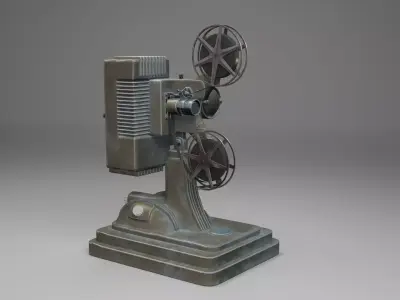 vintage projector  Low-poly 3D model