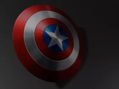 shield low poly 3d model avengers captain america wallpaper Free low-poly 3D model