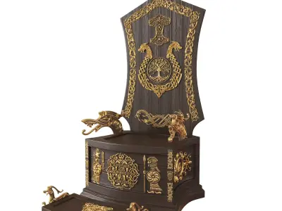 Viking throne 3D model