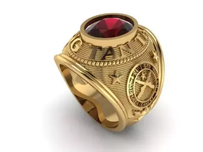 RING ARMY USA 3D print model