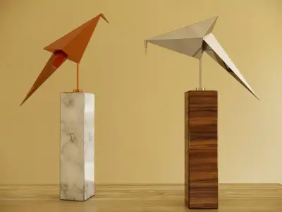 Origami Bird  Sculpture 3D model