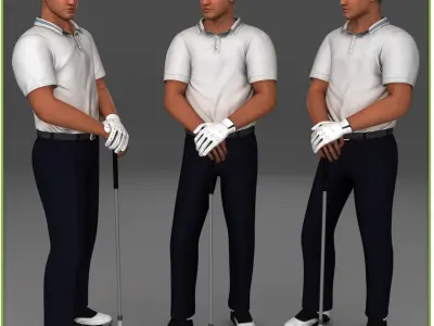  White Golf Player CG 