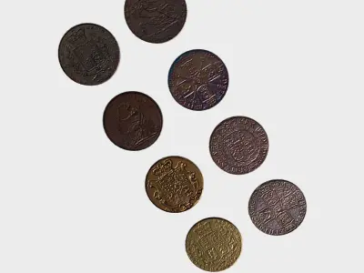 Coins - Money Low-poly 3D model