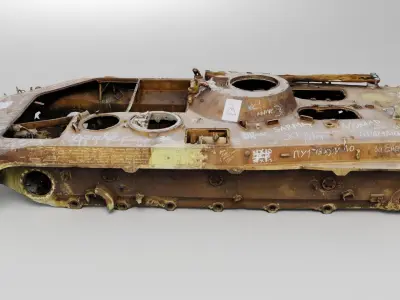 russian BMP-2 infantry fighting vehicle destroyed in Ukraine 3D model