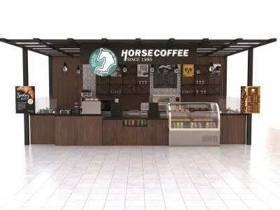 Kiosk Kitchen Equipments 3D model