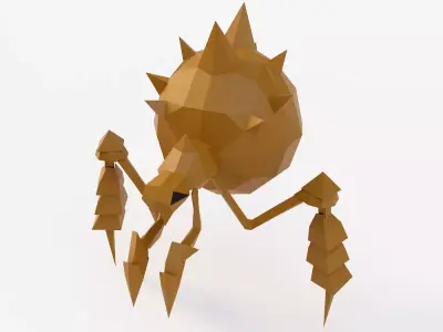 Cartoon Spider 3d model  Low-poly 3D model