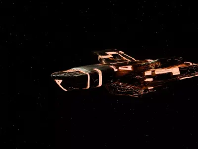 Futuristic Sci-Fi Spaceship 2 3D model