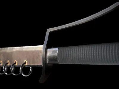HIE Game Ready Chinese Big Knife N2 3D model