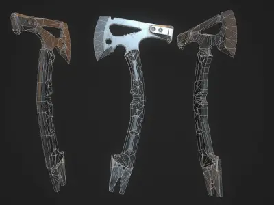 Modern Axe 01 Low-poly 3D model