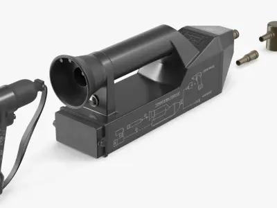  Compact Chemical Agent Detector with Nozzles Black 