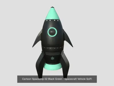 08 Cartoon Spaceship Collection - Spacecraft Vehicle SciFi 3D Model Pack