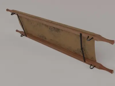 British World War 2 Field Stretcher Low-poly 3D model