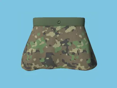Camouflage Female Skirt - Character Fashion Design Low-poly 3D model