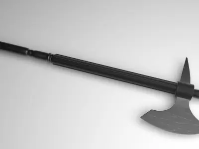 Battle Axe Low-poly 3D model 42