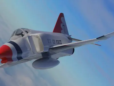 F-4 Phantom Thunderbirds Jet 3D model