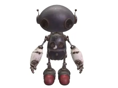 Steampunk Companion Robot Character 3D model