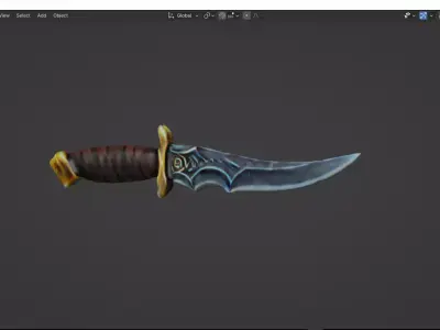 Dagger game asset Low-poly 3D model
