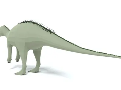 Low Poly Cartoon Zalmoxes Dinosaur Low-poly 3D model