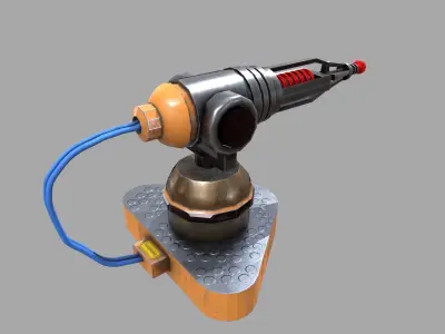 Laser Turret  Low-poly 3D model