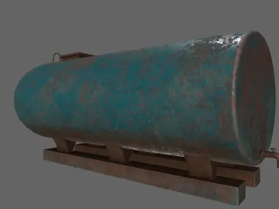 tanker metal tank Low-poly 3D model