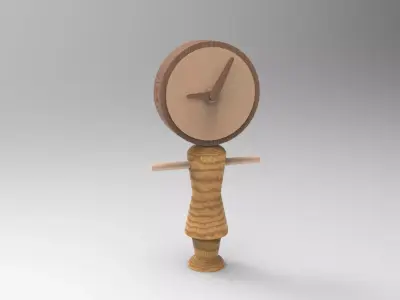 Nena Table Clock Low-poly 3D model