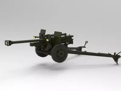 105mm Light Howitzer 3D model