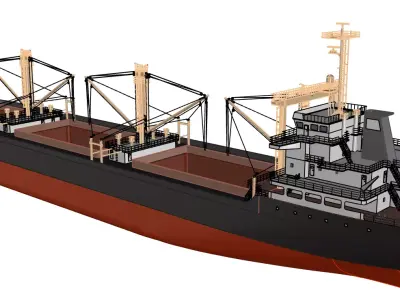 General Cargo Ship - 12000 DWT 3D model