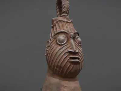 Lower Niger IgboUkwu Bronze Bell Low-poly 3D model